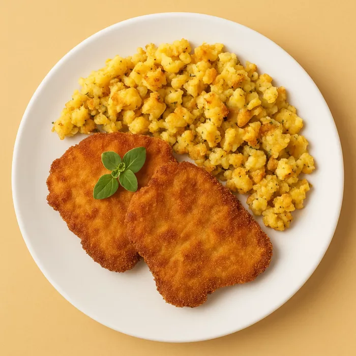 Surschnitzel gebacken