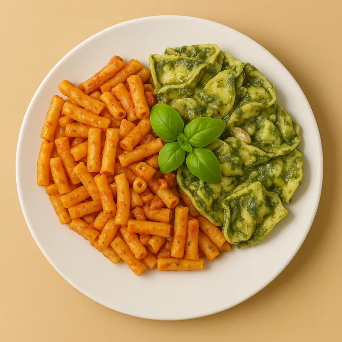 Vegetarische Nudelplatte