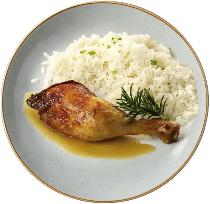 Gegrillte Hühnerkeule