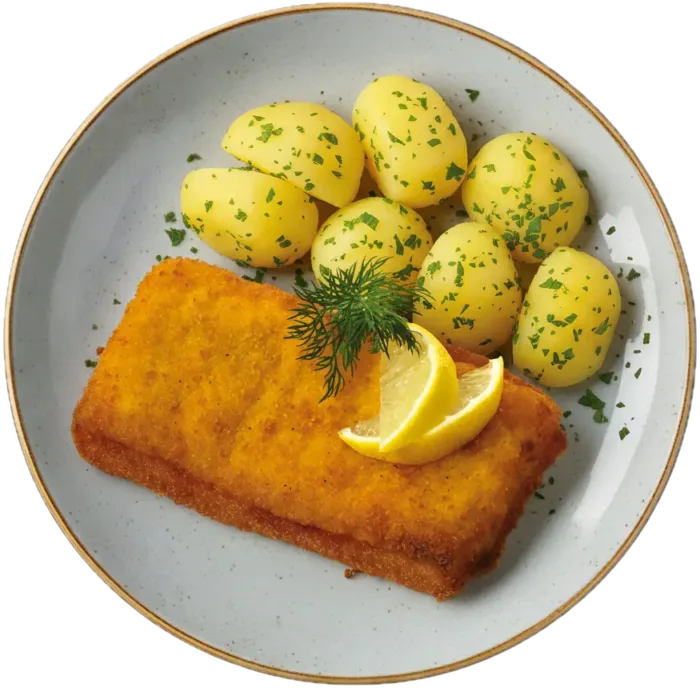 Seelachsfilet gebacken