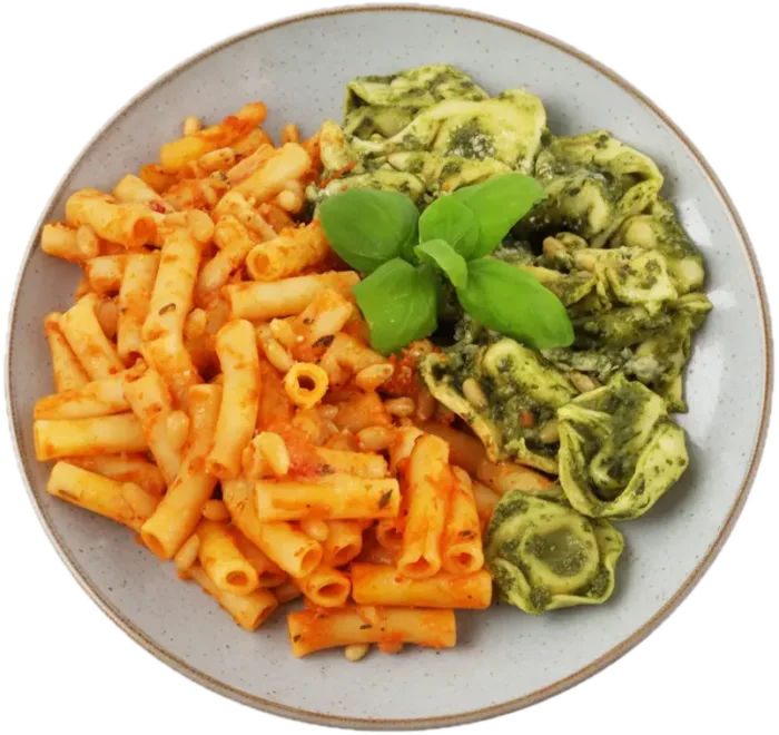 Vegetarische Nudelplatte