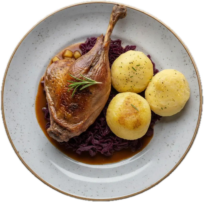 Gebratene Entenkeule