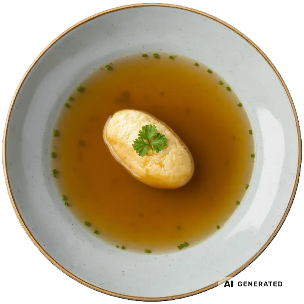 Rindsuppe mit Grießnockerl – KI-generiert