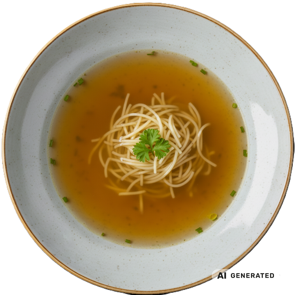 Rindsuppe mit Nudeln – KI-generiert
