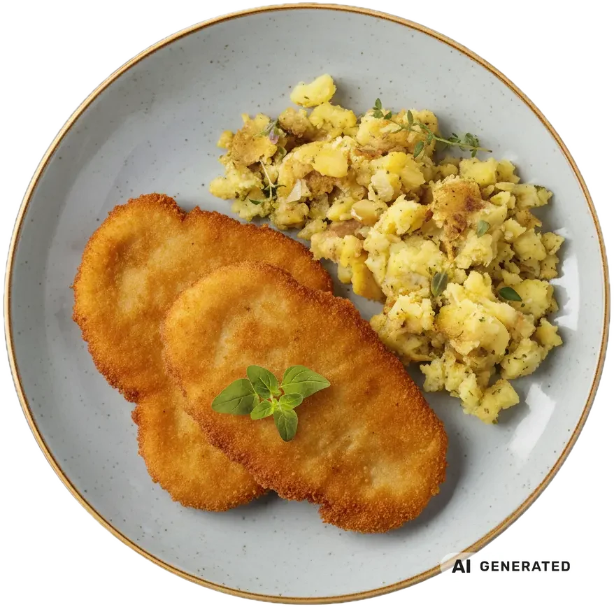 Surschnitzel gebacken – KI-generiert