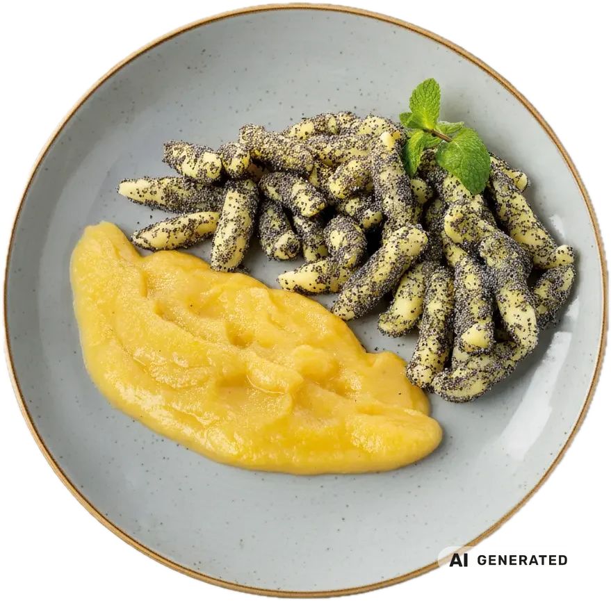 Mohnnudeln – KI-generiert