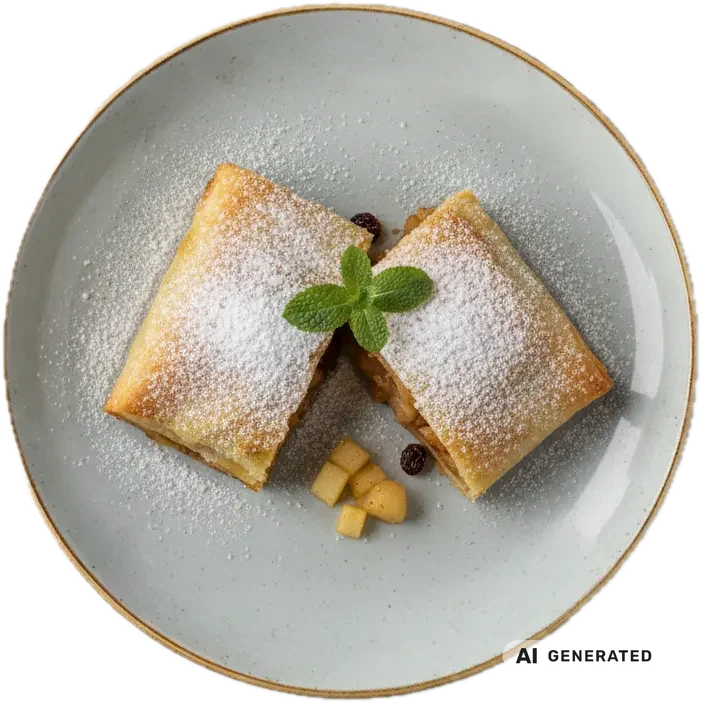 Fruchtig feiner Apfelstrudel – KI-generiert
