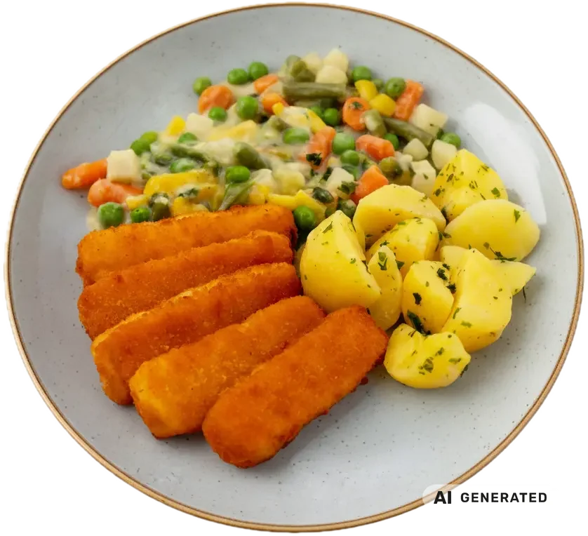 Knusprige Fischstäbchen – KI-generiert