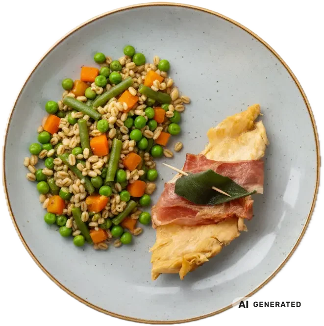 Hühnerfilet "Saltimbocca Art" – KI-generiert