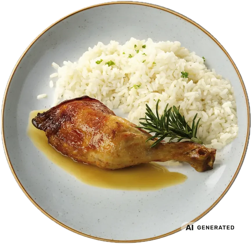 Gegrillte Hühnerkeule – KI-generiert