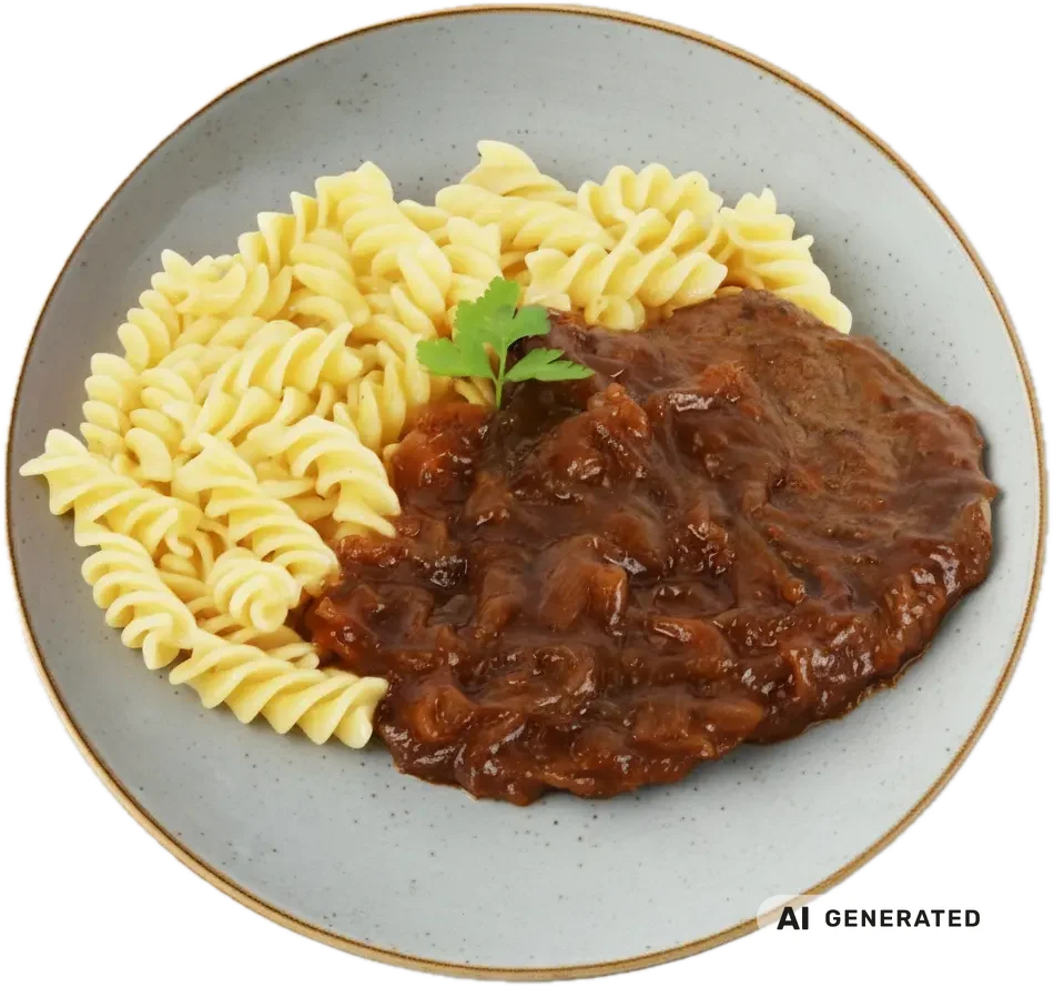 Saftiges Rindsschnitzel – KI-generiert