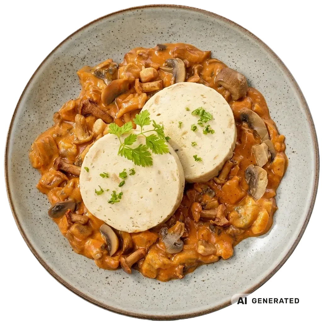 Schwammerlgulasch „Böhmische Art“ – KI-generiert