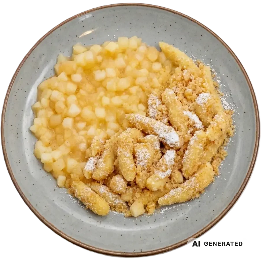 Süße Brösel-Schupfnudeln – KI-generiert